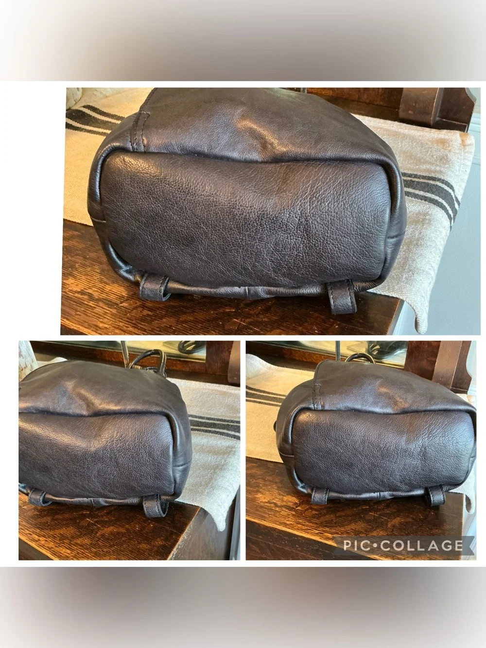 NWOT We The Free Leather Soho Convertible Sling Backpack Bag Black MSRP $128